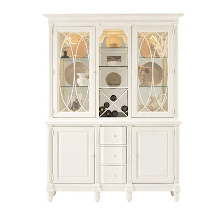 China Cabinet with 2 Door Display Deck and 3 Drawer Base